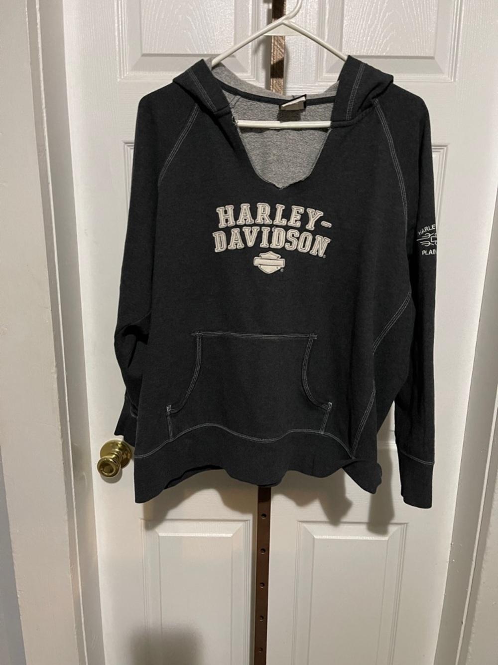 Harley-Davidson Black Hoodie with Ivory Script